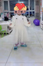 笛莎（DEESHA）女童小香風(fēng)網(wǎng)紗連衣裙2025冬季新款公主禮服裙中大童女孩童裝裙子 奶白色 130 曬單實(shí)拍圖