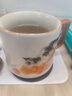 兮元記柿子貓汝窯茶杯陶瓷帶蓋馬克杯個(gè)人專(zhuān)用辦公室水杯泡茶杯子 柿子貓米黃汝窯言宋水杯 曬單實(shí)拍圖