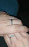 唯一（Winy）莫桑鉆999純銀情侶對戒男女求訂婚戒情侶戒指一對活口可調節 曬單實(shí)拍圖