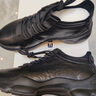 百麗厚底增高健步鞋男25秋新抓紋牛皮戶(hù)外休閑運動(dòng)鞋A2215CM5 黑色 40 (250mm) 曬單實(shí)拍圖
