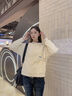 都市麗人加絨加厚衛衣秋冬女2025新款寬松無(wú)帽套頭羊羔絨防寒女士外套衣服 曬單實(shí)拍圖