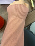 珍貝半高領(lǐng)純羊絨衫女紅色簡(jiǎn)約純色保暖針織打底衫絞花秋冬新款21097  駝色 XL （110） 曬單實(shí)拍圖