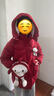 G.duck小黃鴨女童冬季時(shí)髦可愛(ài)羽絨棉服小女孩冬天保暖棉衣洋氣帶包外套 紅色+包包 140 cm 曬單實(shí)拍圖