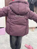 哈羅小黃鴨HAL.DUCK兒童羽絨服新款男童女童0-18歲中大小童學(xué)生保暖面包初高中衣服 紫色 130 cm 建議身高125-135cm左右寶寶 曬單實(shí)拍圖