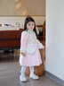 班喜迪女童漢服連衣裙冬裝寶寶周歲禮服公主裙子兒童國風(fēng)唐裝生日宴衣服 粉色 100 cm 曬單實(shí)拍圖