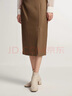 艾諾絲雅詩(shī)【商場(chǎng)同款】冬季新款通勤百搭高腰下擺開(kāi)衩半身裙女21013557 沙漠棕 M 曬單實(shí)拍圖