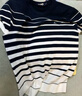 Navigare意大利小帆船男士涼感短袖T恤夏季休閑針織圓領(lǐng)體恤衫條紋上衣男 亮白條紋 XL 曬單實(shí)拍圖