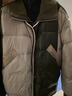 速寫(xiě)男裝秋折扣新品冬新款羽絨服寬松翻領(lǐng)撞色潮流休閑 310灰軍綠 M 曬單實(shí)拍圖