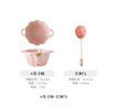 草莓陶瓷碗勺家用高顏值米飯碗少女心甜品碗釉下彩餐具套裝 【2件套】淺粉草莓小號湯碗+勺 曬單實(shí)拍圖
