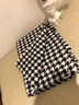 鑫諾翔圍巾女冬季保暖情侶針織格子圍脖韓版百搭流蘇撞色千鳥(niǎo)格送女友禮 千鳥(niǎo)格黑色 曬單實(shí)拍圖