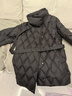 波司登（BOSIDENG）25新款90鵝絨輕薄羽絨服女短款翻領(lǐng)系帶通勤商務(wù)外套B250134142 黑色|8056 M 165/88A 體重約110-120斤 曬單實(shí)拍圖
