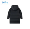 361°兒童羽絨服25冬季男女中大童中長(cháng)款能暖科技羽絨服外套 黑175 曬單實(shí)拍圖