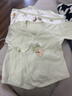 全棉時(shí)代新生嬰兒睡衣春秋抗菌風(fēng)柔棉和尚服連體衣服和袍 棉田+綠59碼 曬單實(shí)拍圖