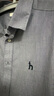 哈吉斯（HAZZYS）男裝 秋款商務(wù)通勤襯衣小千鳥(niǎo)格長(cháng)袖襯衫男ASCZK1BCK03 藏青色NV L （175/96A 48） 曬單實(shí)拍圖