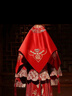 法漫玫高端紅蓋頭新娘結婚中式22新款秀禾服刺繡緞面古風(fēng)紗出嫁蓋頭 朝歌75cm 曬單實(shí)拍圖