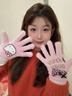 三麗鷗官方正品hellokitty手套冬季女保暖騎行毛絨可愛(ài)五指可觸屏 正版授權-Hello Kitty【少女粉+豹紋/蝴蝶結】甜美百搭 三麗鷗-Hello Kitty-手套【均碼】柔軟親膚-防風(fēng)防寒 曬單實(shí)拍圖