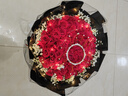 送花葉99朵玫瑰花束生日鮮花同城速遞全國北京上海廣州成都花店配送女友 【熱賣(mài)新款】99朵紅玫瑰+璀璨皇冠夜燈 曬單實(shí)拍圖