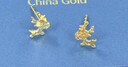 中國黃金一鹿有你黃金耳釘女足金耳環(huán)耳飾品跨新年禮物送女友老婆生日 足金碎冰冰一鹿有你耳釘 曬單實(shí)拍圖