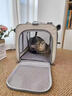 AMEEKLION兩只貓咪貓包2025新款外出便攜大號寵物外帶包大容量手提貓狗籠子 A款棕色手提包 寵物包【建議18斤內貓/13斤內狗】 曬單實(shí)拍圖