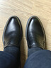 紅蜻蜓皮鞋男士品牌牛皮男鞋商務(wù)正裝鞋休閑孟克鞋男 WLA240051E黑色40 曬單實(shí)拍圖