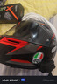 AGV K6S碳芳綸纖維大尾翼摩托車(chē)頭盔機車(chē)全盔賽車(chē)男女四季通風(fēng)3C SLASHCUT  BLACK GREY RED XL（適合59-60頭圍） 曬單實(shí)拍圖