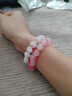 時(shí)尚飾品冰透粉色菩提手串手鏈盤(pán)珠繞指高顏值手鏈女 蜜桃色-1條 曬單實(shí)拍圖