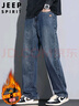 JEEP SPIRIT吉普牛仔褲男春季寬松直筒褲子男士美式休閑長(cháng)褲 懷舊藍 29 曬單實(shí)拍圖