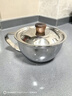 HUYO316L不銹鋼早餐杯帶手柄大肚碗兒童牛奶燕麥杯帶刻度咖啡杯喝水杯 升級316鋼【無(wú)蓋碗】600ml 曬單實(shí)拍圖