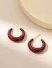 DAISY DREAM999純銀針復古紅色圈圈耳環(huán)女輕奢高級感2025新款爆款港風(fēng)耳飾品 【S999銀針】紅色水滴耳環(huán) 曬單實(shí)拍圖