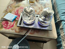 豐谷全自動(dòng)上水電熱水壺 茶臺燒水壺 家用辦公嵌入式茶桌茶幾一體機茶具電茶爐套裝 1L （37*20cm）底部雙加水拉絲銀-三件套 曬單實(shí)拍圖