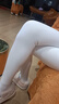 智友伴兒童連褲襪女童舞蹈襪打底褲學(xué)生寶寶秋冬加絨加厚白色保暖打底襪 曬單實(shí)拍圖