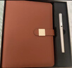 得力（deli）皮面本簽字筆禮盒套裝 商務(wù)辦公筆記本子配金屬中性筆 商務(wù)送禮必備 棕色22296 曬單實(shí)拍圖
