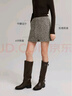 ELLE法式高級感通勤氣質(zhì)半身裙女2024冬季新款高端精致包臀短裙 咖色 S 曬單實(shí)拍圖