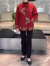 俞兆林（YUZHAOLIN）奶奶秋冬裝外套60歲中老年女裝加絨夾克70新中式媽媽裝唐裝上衣80 FX7172256 酒紅色上衣 2XL _建議105-120斤 曬單實(shí)拍圖