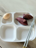 膳于福密胺快餐盤(pán)商用方形四格分菜盤(pán)食堂學(xué)生打餐盤(pán)仿瓷餐具餐盒 曬單實(shí)拍圖