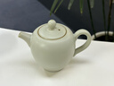 青澹墨雅 月白汝窯 茶具茶壺冰裂釉功夫泡茶壺景德鎮手工陶瓷禮盒裝 美人肩茶壺 240ml 曬單實(shí)拍圖