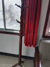 中式實(shí)木衣架落地衣帽架客廳臥室家用加粗立桿式晾掛衣服包的架子 純實(shí)木加粗F46（海棠色） 曬單實(shí)拍圖