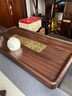 茶錦記新中式天然整塊黑檀木茶盤(pán)家用排水簡(jiǎn)約功夫茶具原實(shí)木茶托臺茶幾 黑檀木60*30*5cm【排儲水兩用】 曬單實(shí)拍圖