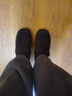Pansy盼喜休閑鞋女鞋寬胖腳加絨保暖百搭軟底輕便舒適鞋子4270 黑色 39 曬單實(shí)拍圖