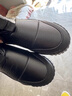 AIZUNSHI雪地靴男皮面防水2026新款冬季加絨棉鞋男厚底防滑保暖加厚棉靴 黑色加絨 42 (260mm) 曬單實(shí)拍圖