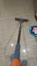 伊司達膠棉拖把 38cm不銹鋼桿1.35米共2頭滾輪式免手洗吸水海綿拖墩布拖 曬單實(shí)拍圖