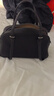 裘真新年禮物 植鞣胎牛皮悠悠保齡球包女復古通勤大容量手提單肩包包 黑色肩帶款-胎牛皮 曬單實(shí)拍圖