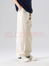 頂峰保羅（Dingfengbaoluo）港風(fēng)休閑褲男秋季直筒日系文藝簡(jiǎn)約百搭純色長(cháng)褲子2507卡其L 曬單實(shí)拍圖