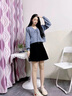 妙奕嘉黑色半身裙秋冬短裙百褶裙a字裙時(shí)尚高級感新款裙子小個(gè)子包臀裙 黑色彈力高腰顯瘦A字裙含內襯 L 曬單實(shí)拍圖
