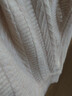 100%純羊毛衫兒童加厚套頭保暖毛衣針織衫打底衫童裝長(cháng)袖半高領(lǐng) 米白色 170 曬單實(shí)拍圖