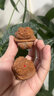 瑯清文玩核桃金蟾蛤蟆頭橄欖核盤(pán)玩精品把件悶尖老樹(shù)精品一對約40mm 曬單實(shí)拍圖