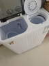 小鴨5.5公斤半自動(dòng)洗衣機雙桶雙缸大容量家用宿舍寢室用洗衣機小型脫水甩干機潔凈波輪迷你洗衣機 黑色 曬單實(shí)拍圖
