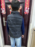 紅豆90絨兒童羽絨服馬甲輕薄保暖男女童立領(lǐng)背心外穿外套  黑色 160 曬單實(shí)拍圖