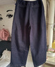 Basic House/百家好高腰拼色牛仔褲2025秋季寬松抽繩顯瘦闊腿長(cháng)褲 牛仔藍 S （85-100斤） 曬單實(shí)拍圖