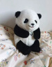 HKFZ四川成都熊貓基地紀念品黑白熊貓公仔圣誕節禮物玩偶毛絨玩具仿真 憨憨熊貓 40cm【送朋友好禮】 曬單實(shí)拍圖